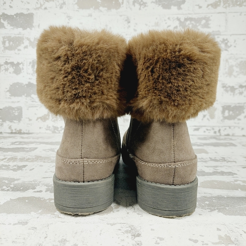 Propét Women's Tabitha Fashion Taupe  Faux Fur Boots E347 - Picture 6 of 11